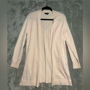 Verve Ami Long Line Cardigan Women’s Medium Pink Open Front Side Slit